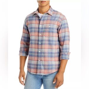 FAHERTY The Movement Flannel Plaid Regular Fit Button Down Shirt Size XS